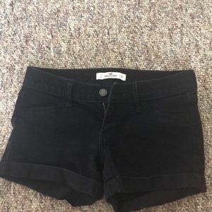 hollister black jean shorts